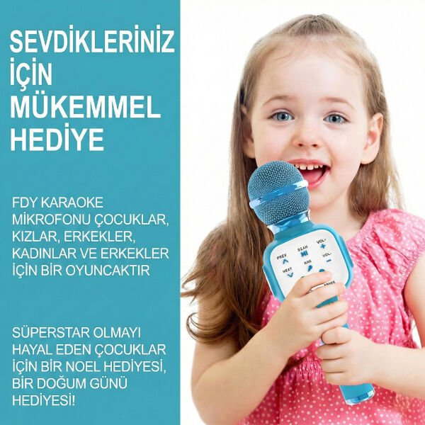 Eğlenceli Karaoke Mikrofonu - Çocuklar İçin