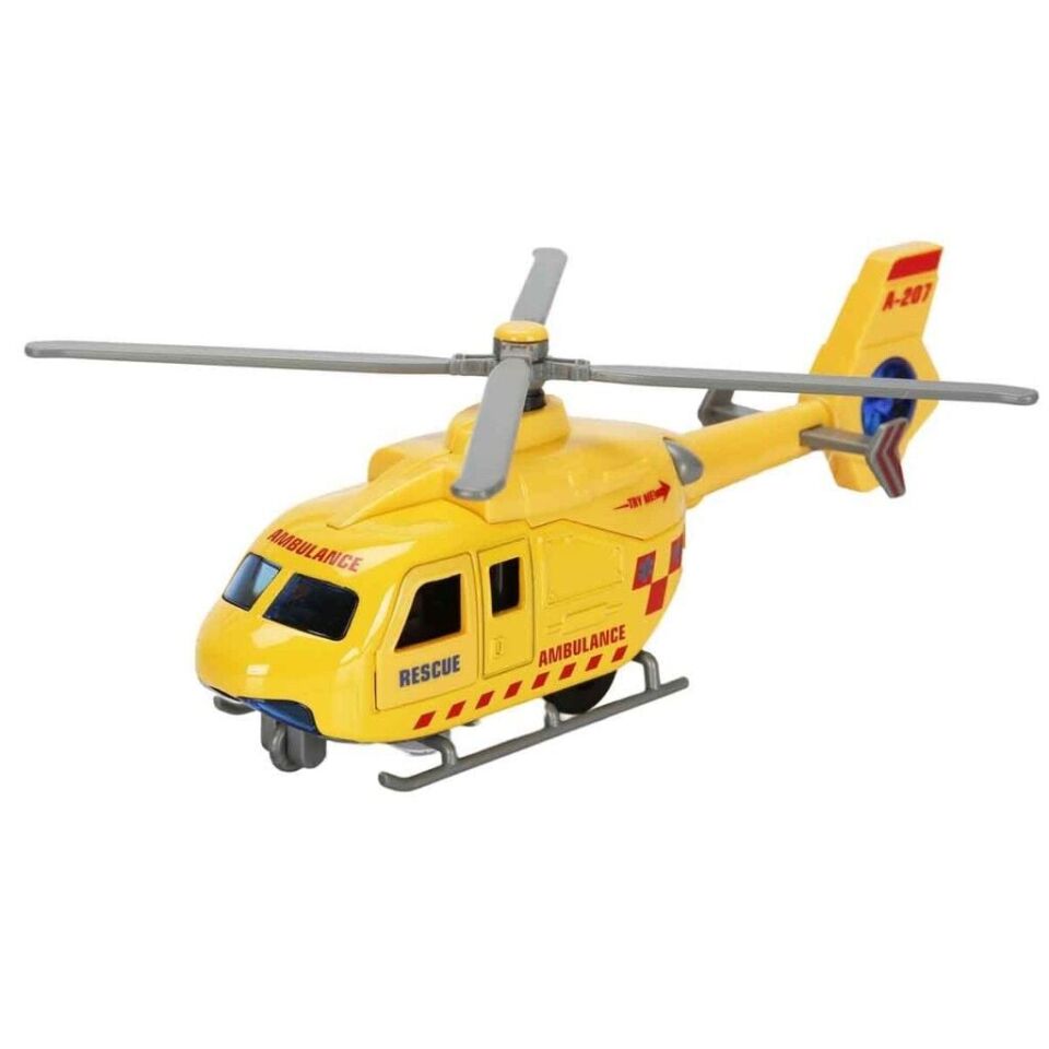 Çek Bırak Metal Helikopter 20 cm - Sarı