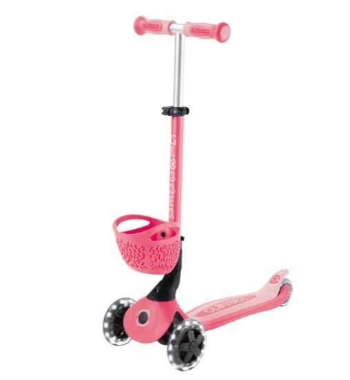 Globber Go Up Baby 360 Scooter (Işıklı) Koyu Pastel Pembe Koyu Pastel Pembe