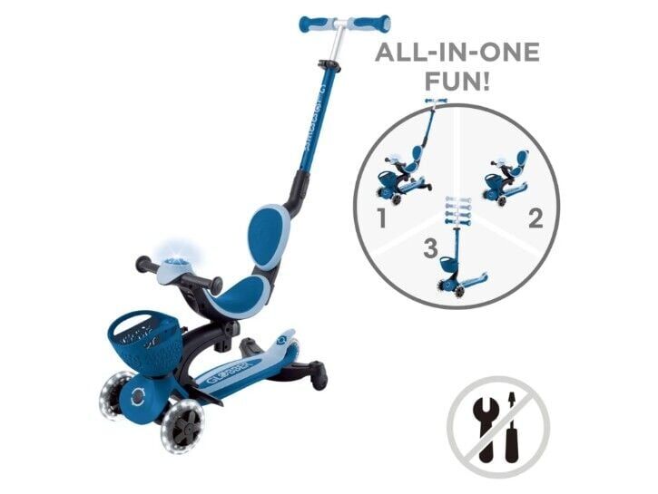 Globber Go Up Baby 360 Scooter (Işıklı) Pastel Mavi Pastel Mavi