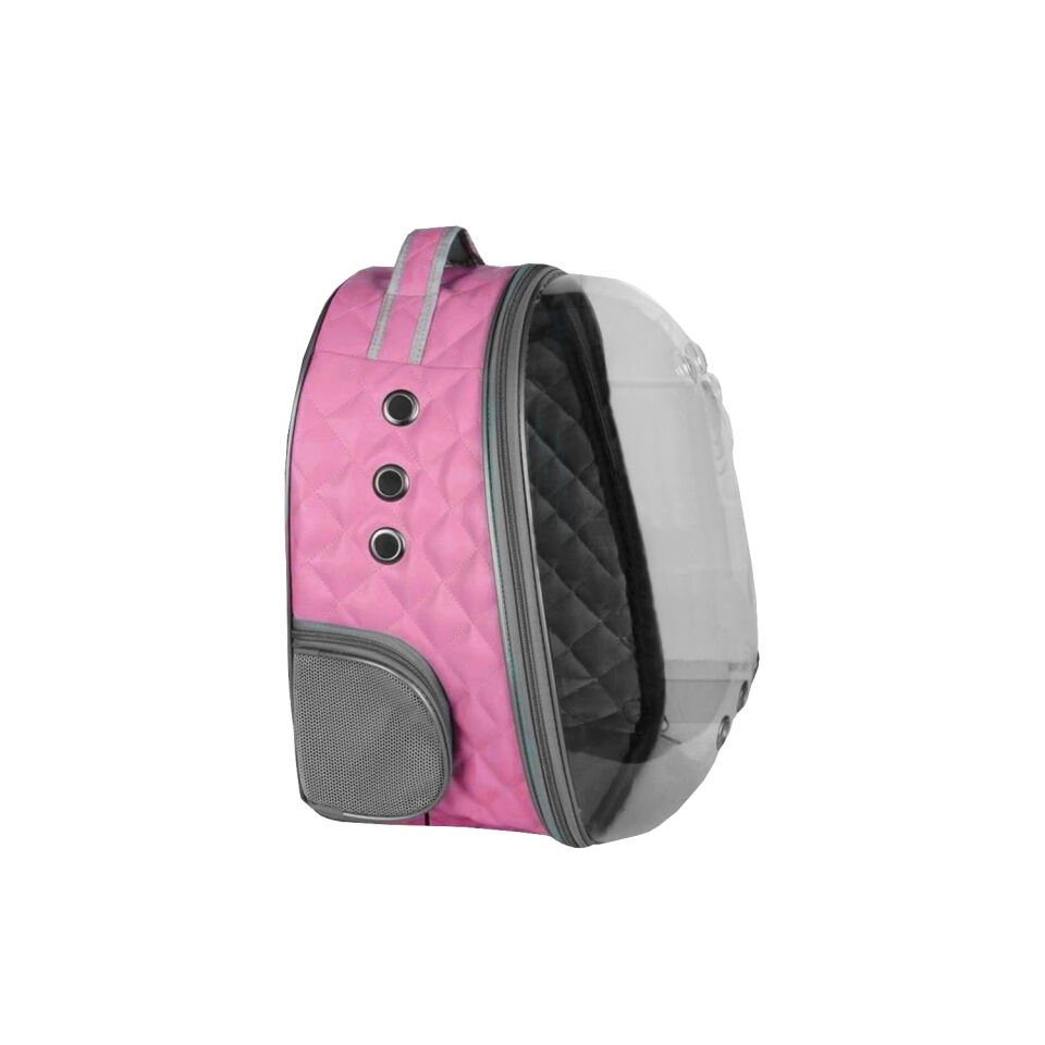 Markapet Kapitone Astronot Kedi Köpek Taşıma Çantası 28*32*40 cm Pembe