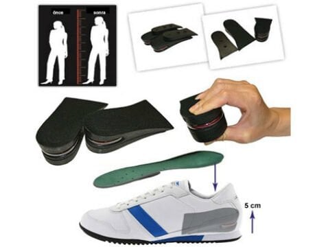 Hava Yastıklı Boy Uzatıcı Tabanlık (7 Cm Daha Fazla Boy Uzunluğu)  34 Numara (1077)