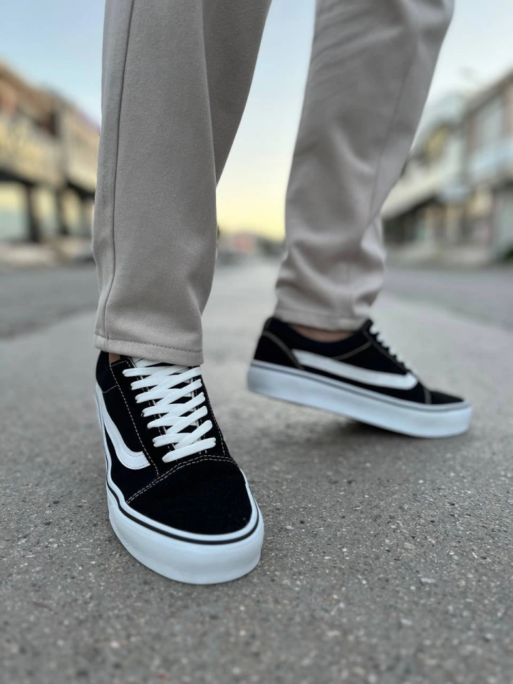 KB-V1 Kuback Siyah Beyaz Detaylı Günlük Erkek Ayakkabı