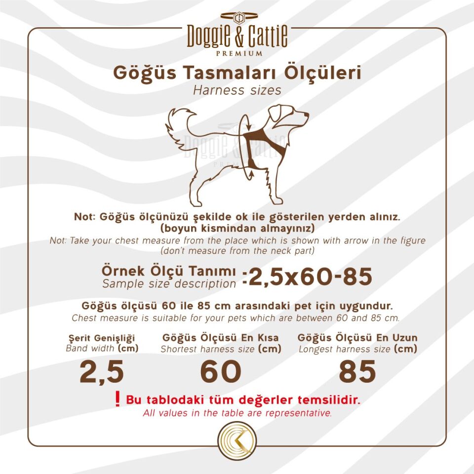 Doggie Comfort Ronin Köpek Bel Tasması 3cm-75 x 85 cm 3X-Large Turuncu