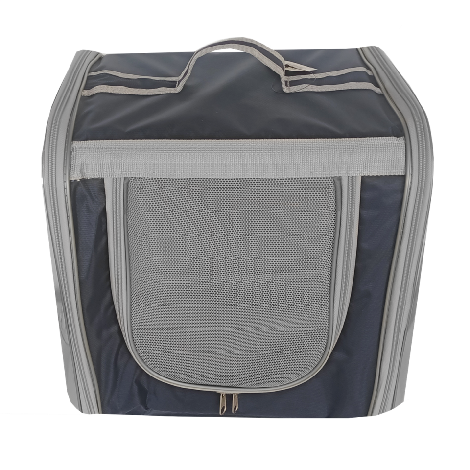 Markapet Çift Cam Kedi Köpek Taşıma Çantası 32x40x42 cm Lacivert