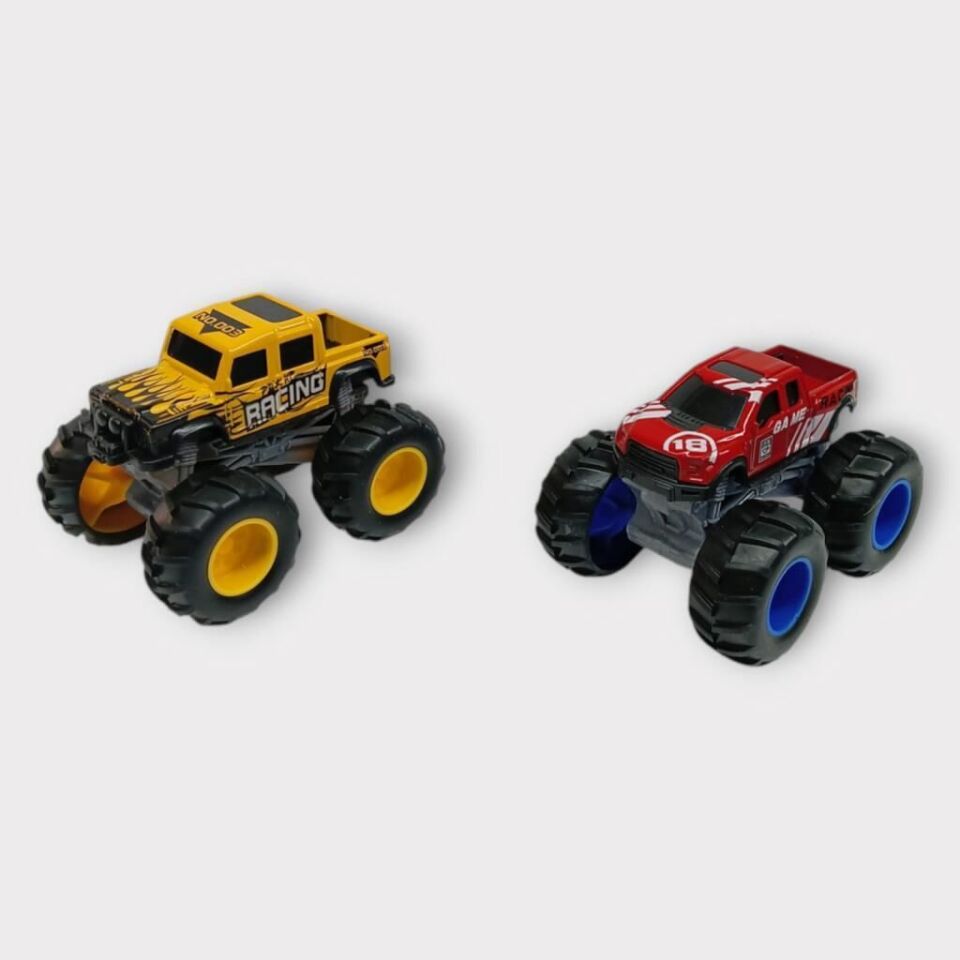 Mini Off-Road Araçlar 2'li - Sarı Kırmızı