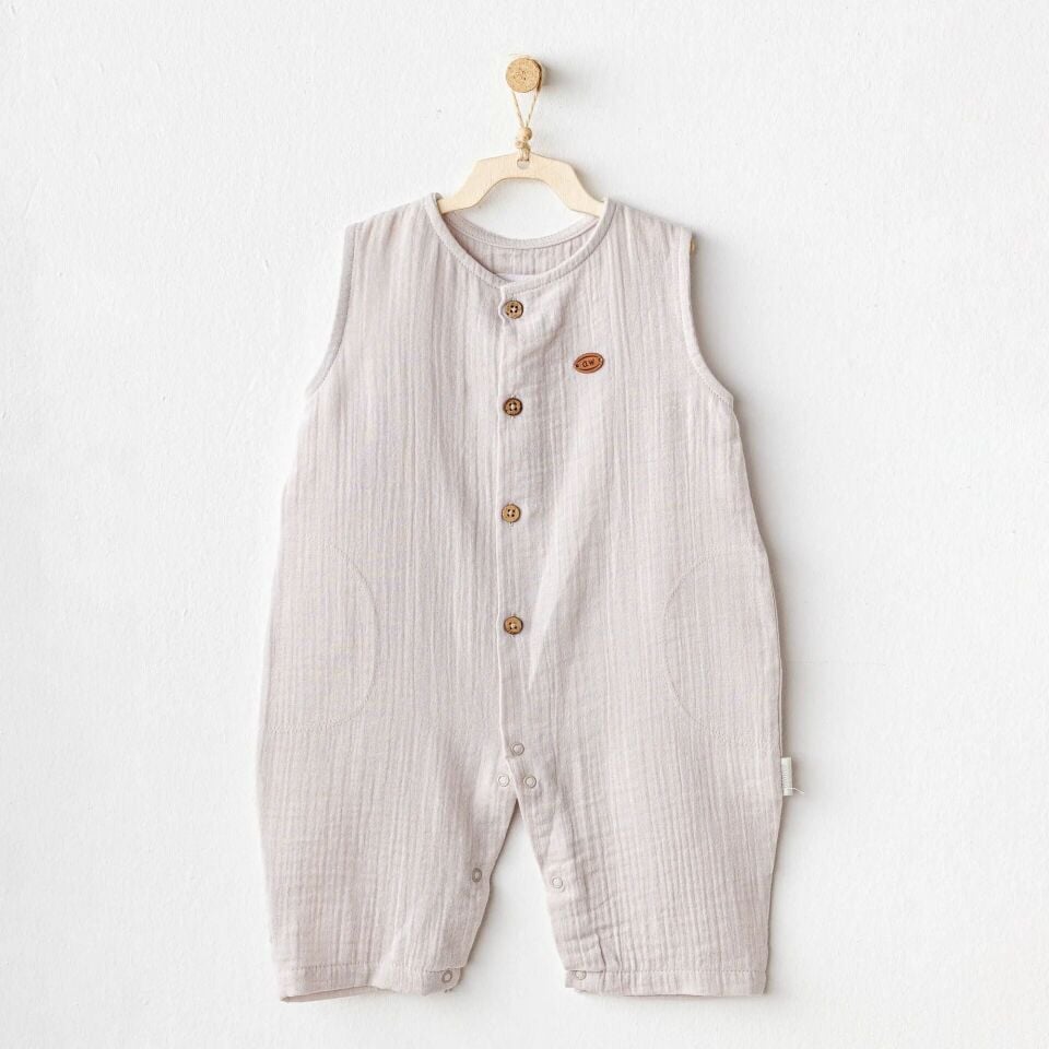 Andywawa AC25883 Müslin Home Bebe Tulum Beige