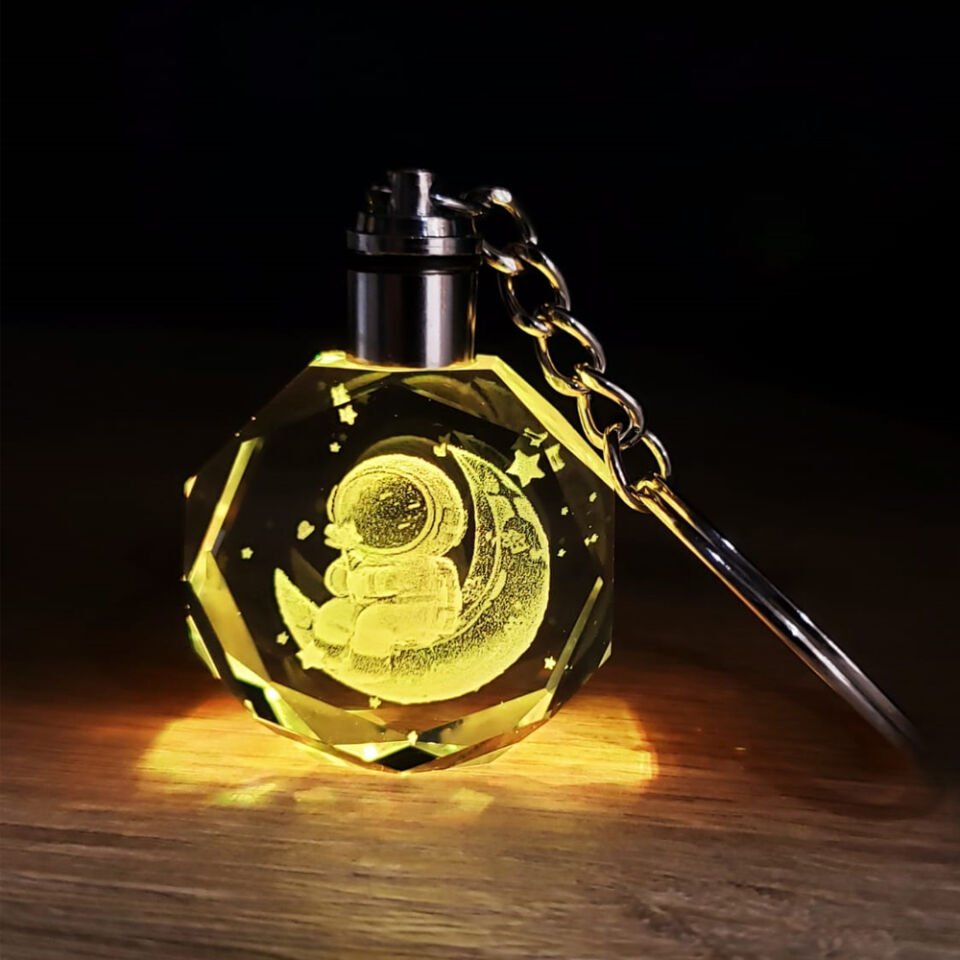 Renk Değiştiren Astronot Tasarımlı Anahtarlık (1077)