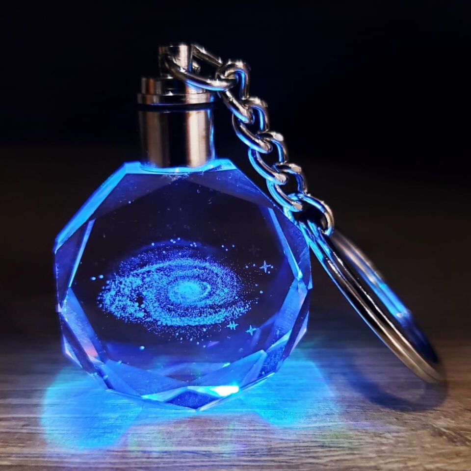 Galaxy Gezegen Tasarım Işıklı Anahtarlık (1077)
