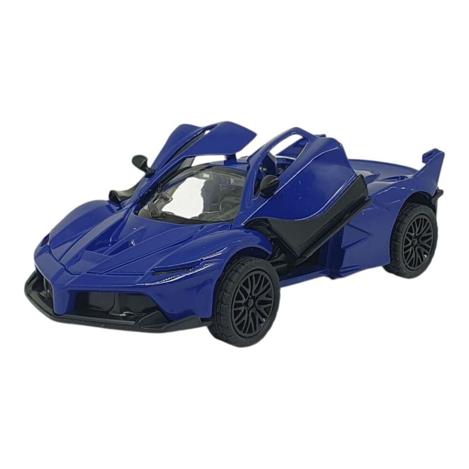 Çek Bırak Metal Arabalar 13 cm - SR2212- Mavi