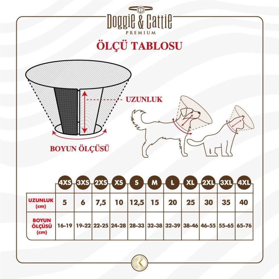 Doggie Comfort Kedi Köpek Yakalık S 12,5x28-33cm