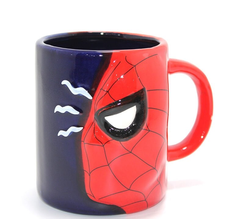 3D Spiderman Tasarımlı Porselen Kupa Bardak