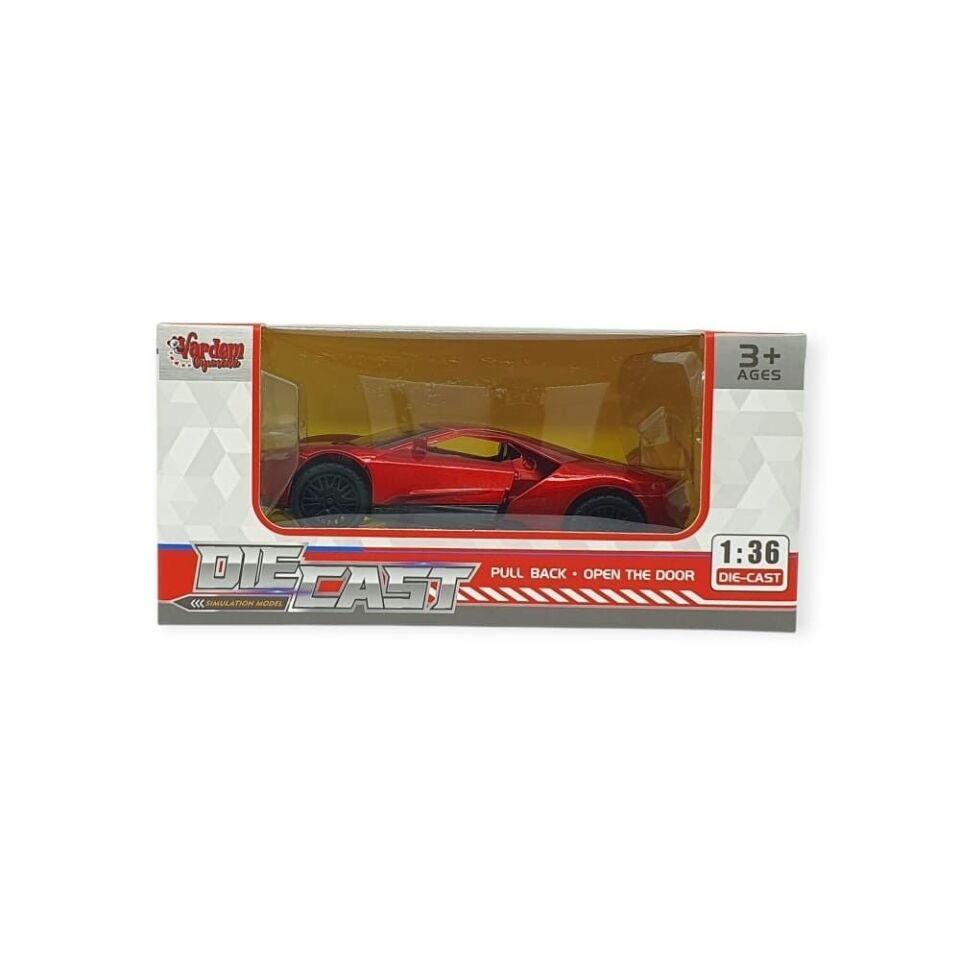 Çek Bırak Metal Arabalar 13 cm - SR2211- Kırmızı