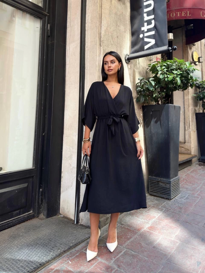 Ayrobin midi elbise