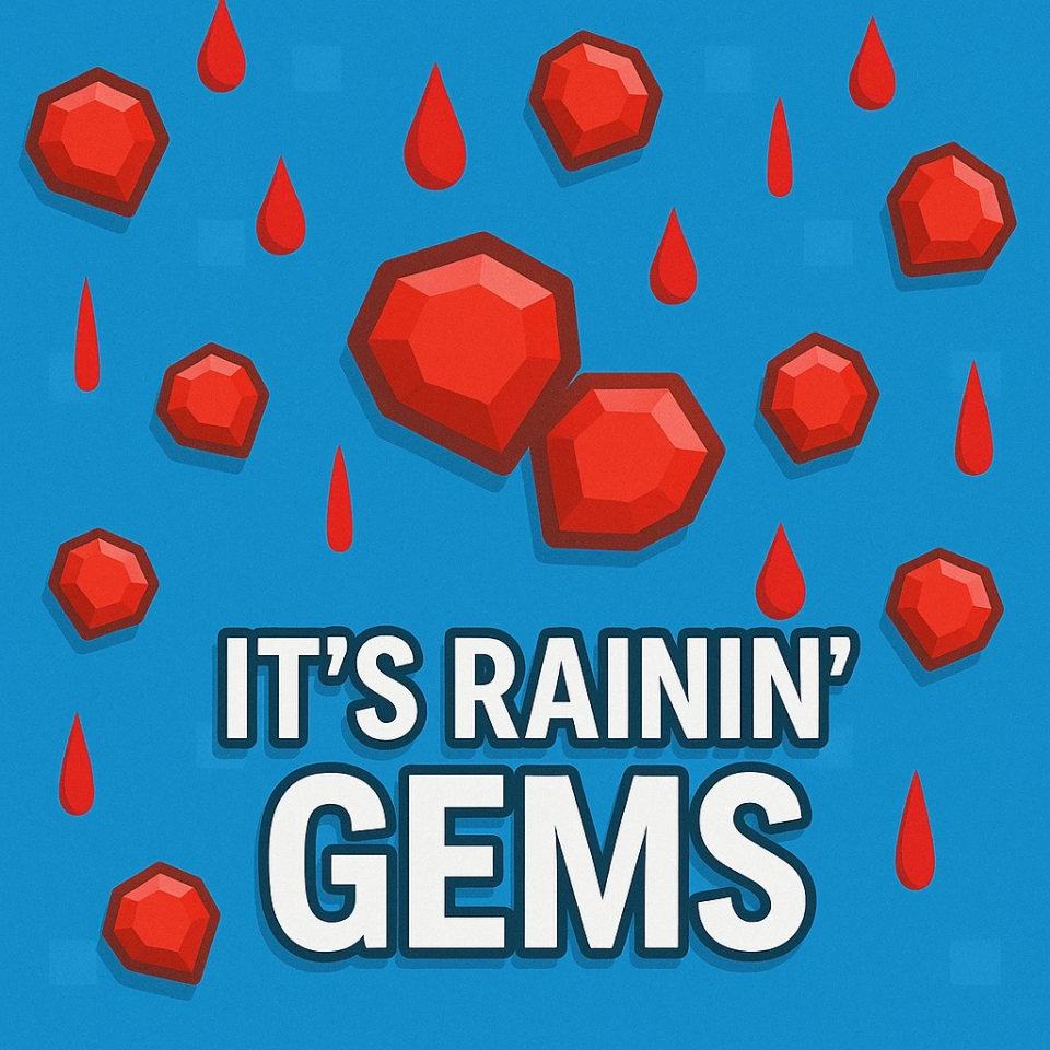 Growtopia Its Rainin Gems ( 477.750 Gems )