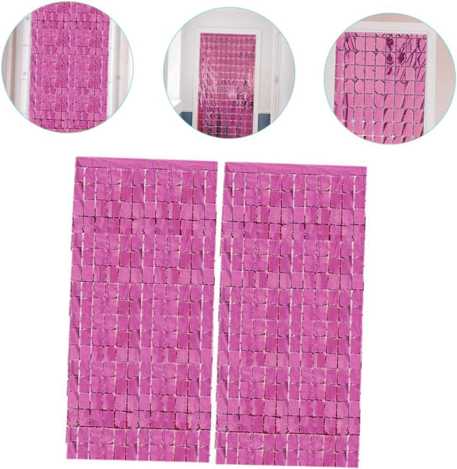 Rose Gold Disko Dikdörtgen Kesim Kapı Perdesi