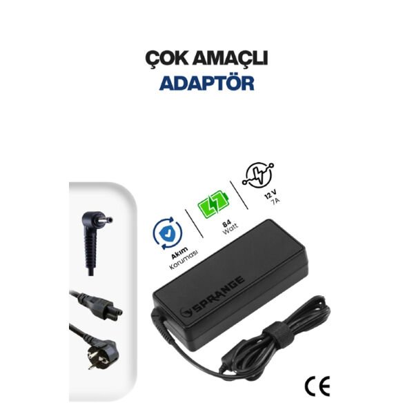 12V 7A 5.5 * 2.5mm 84W Led ve Modem Adaptörü