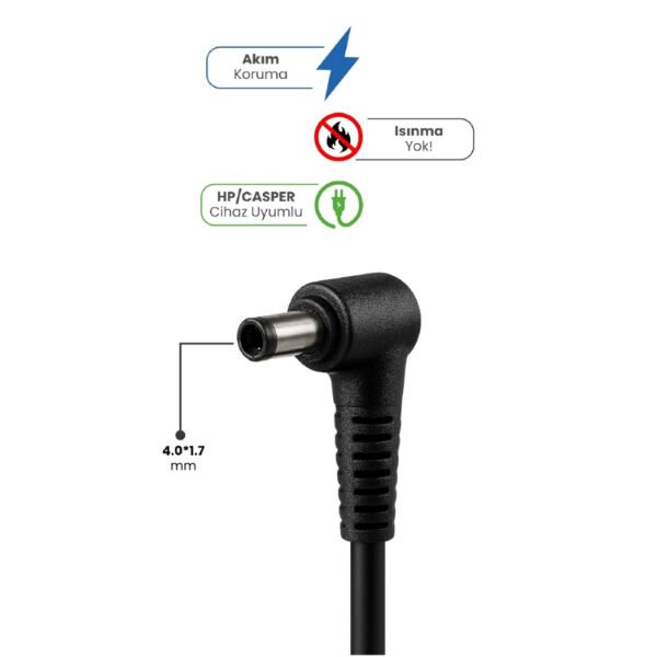 19V 4.74A 4.0 * 1.7mm 90W HP / CASPER İçin Laptop Adaptör