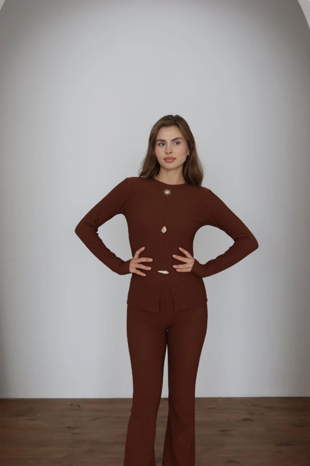 Ottoman alt üst takım kahve pt510442 L - Kahve