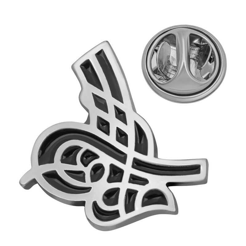 925 Ayar Gümüş Tuğra Rozet T8680 (1077)