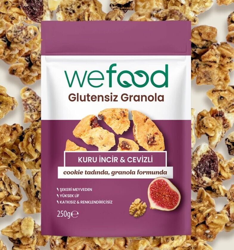 Wefood Glutensiz Granola Kuru İncir ve Cevizli 250 Gr