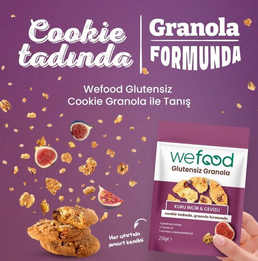Wefood Glutensiz Granola Kuru İncir ve Cevizli 250 Gr