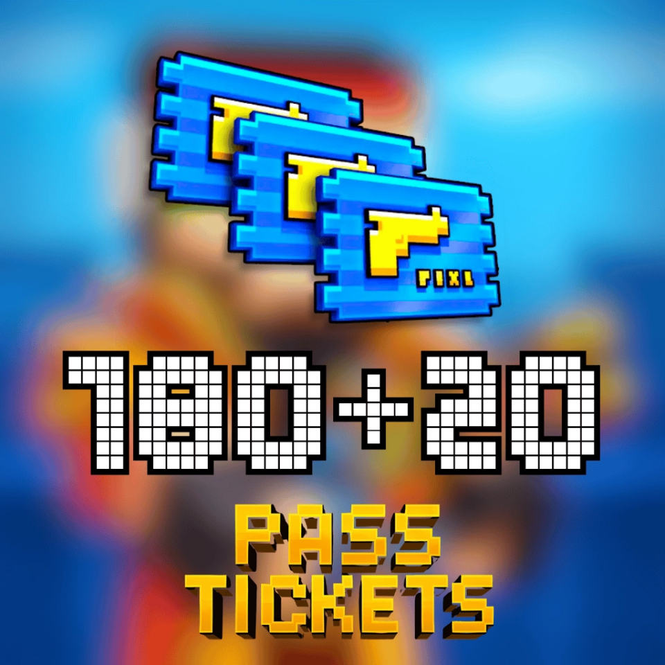 Pixel Gun 3D 200 (180+20) Pixel Pass Tickets