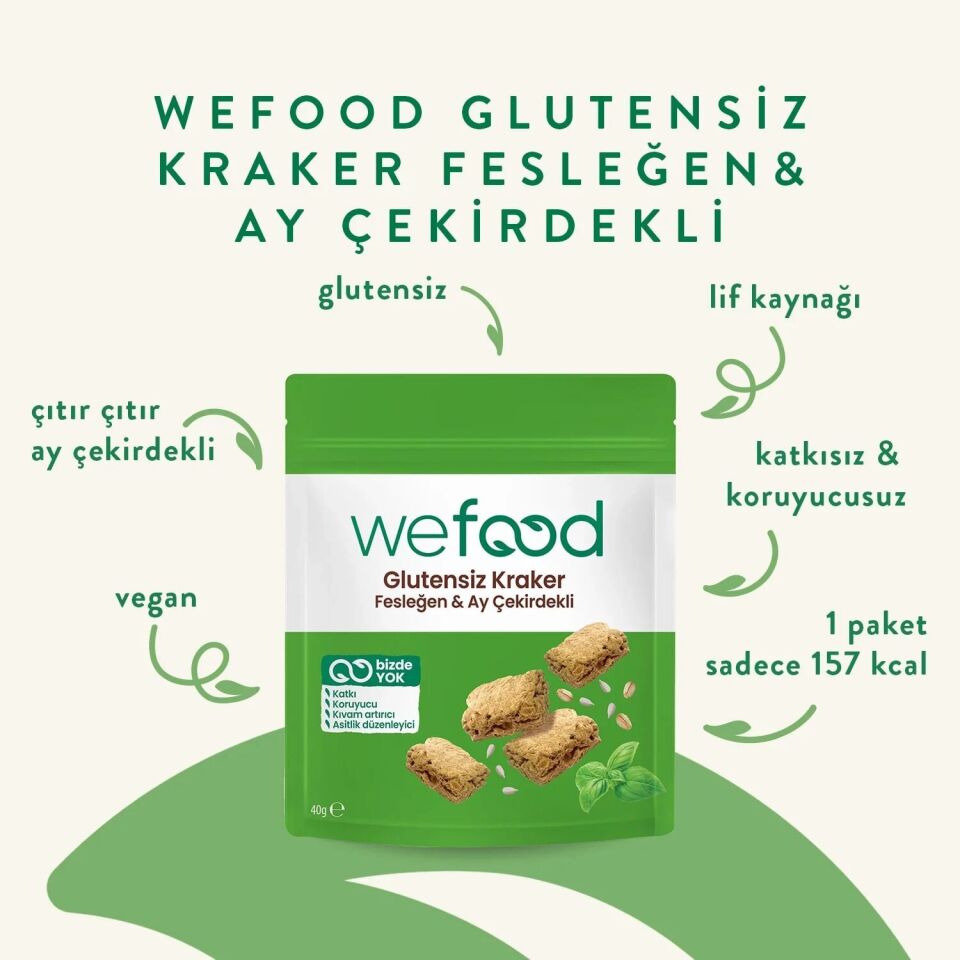 Wefood Fesleğenli Ayçekirdekli Kraker 40 Gr