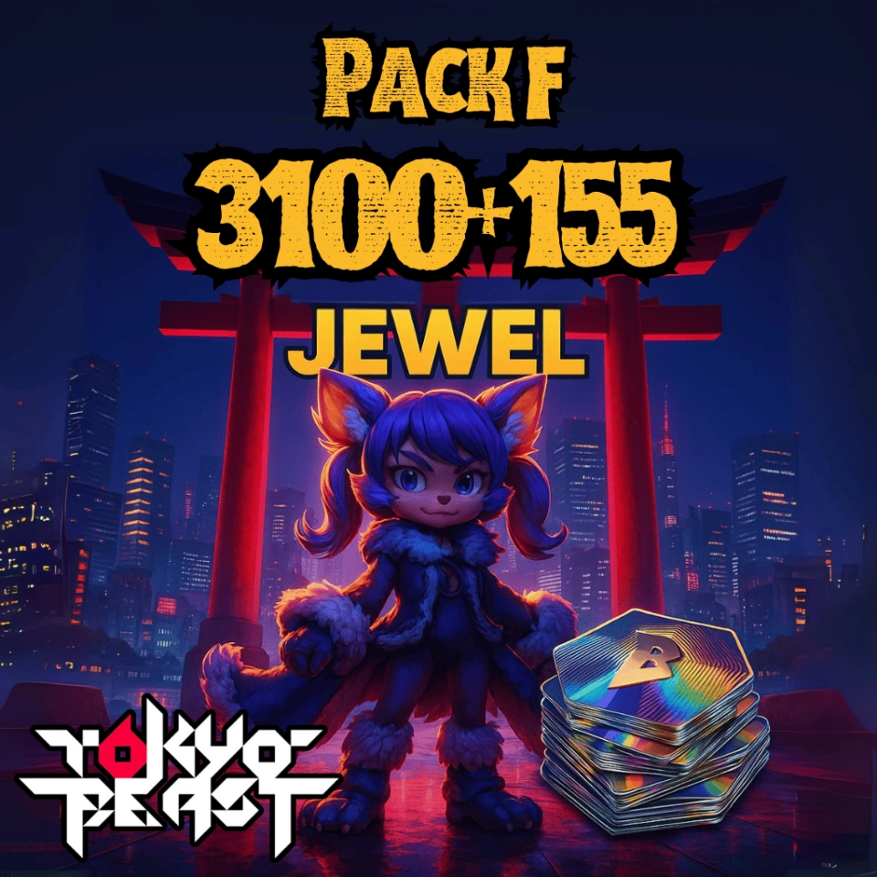 Tokyo Beast Jewel Pack F - 3100+155 Jewels