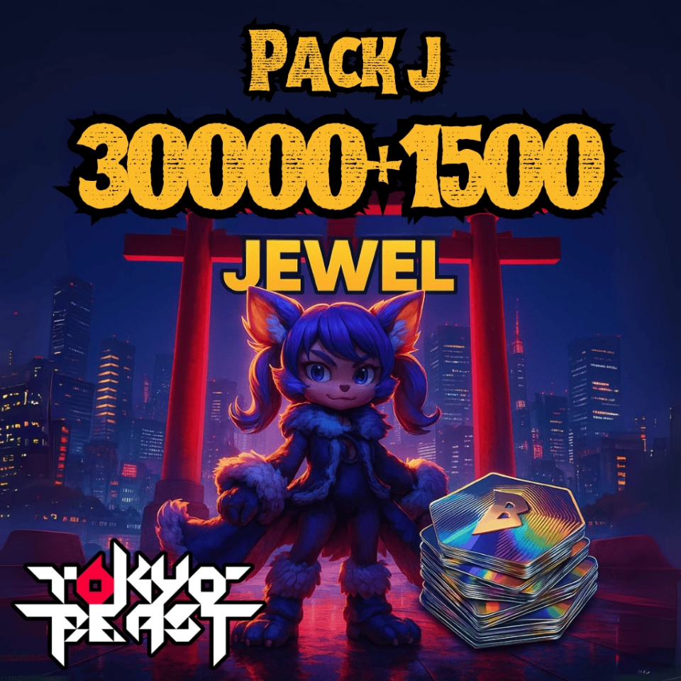 Tokyo Beast Jewel Pack J - 30000+1500 Jewels