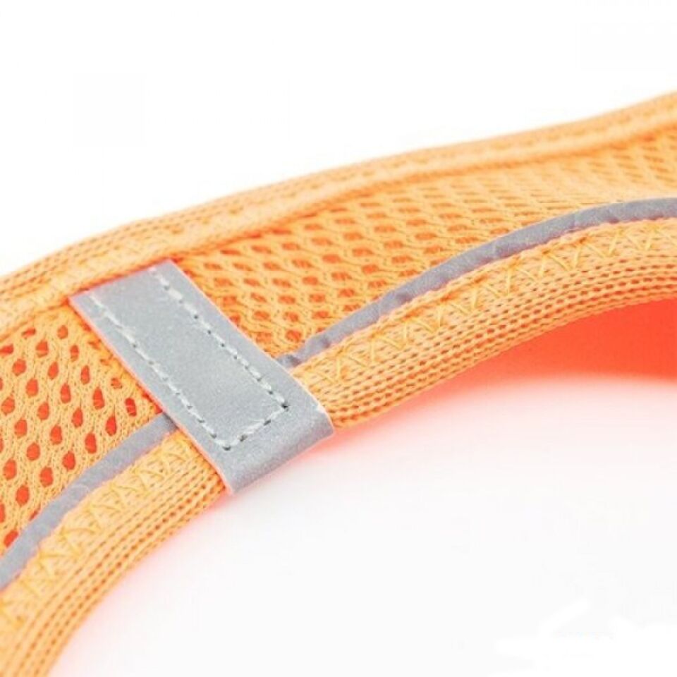 Tailpetz Air Mesh Köpek Göğüs Tasması 3XSmall 24-28 cm Neo Orange