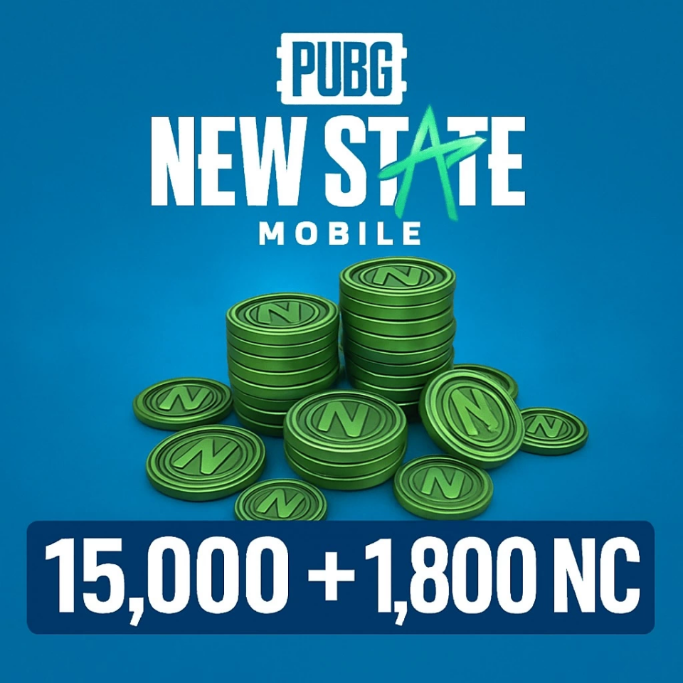 Pubg New State Mobile 15.000 + 1.800 Nc
