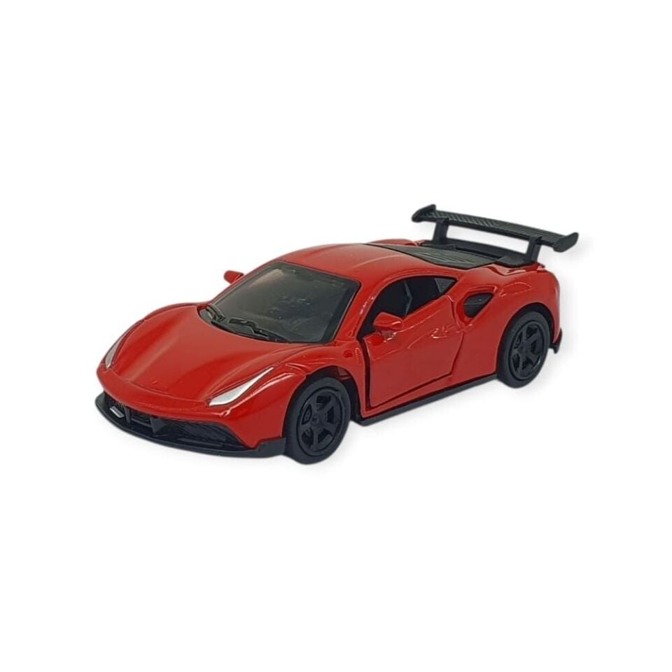 Çek Bırak Metal Küçük Arabalar 8 cm - 6411A-4 - Kırmızı