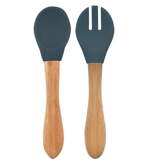 OiOi Mama Kaşığı ve Çatal Seti Deep Blue