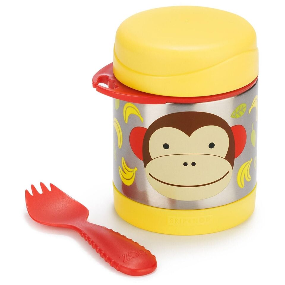 Skip Hop Zoo Paslanmaz Çelik Termos 325 ml Maymun Maymun