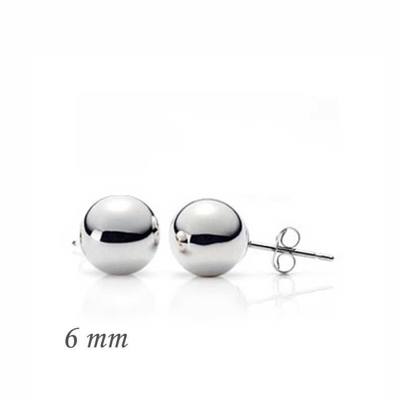 925 Ayar Gümüş Top Küpe  6 Mm Ea1160219 (1077)