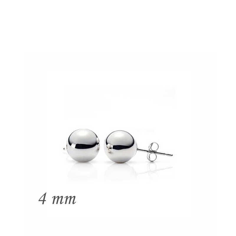 925 Ayar Gümüş Top Küpe  4 Mm Ea1160221 (1077)