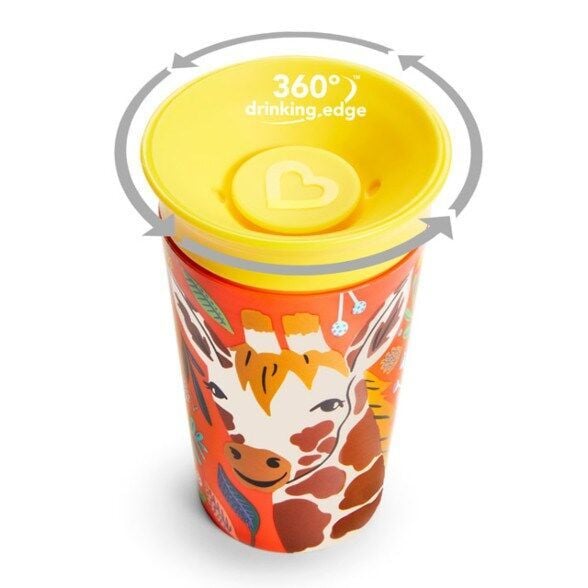 Munchkin Mucize 360° Wildlove Alıştırma Bardağı 12 Ay+ 266 ml Zürafa Zürafa