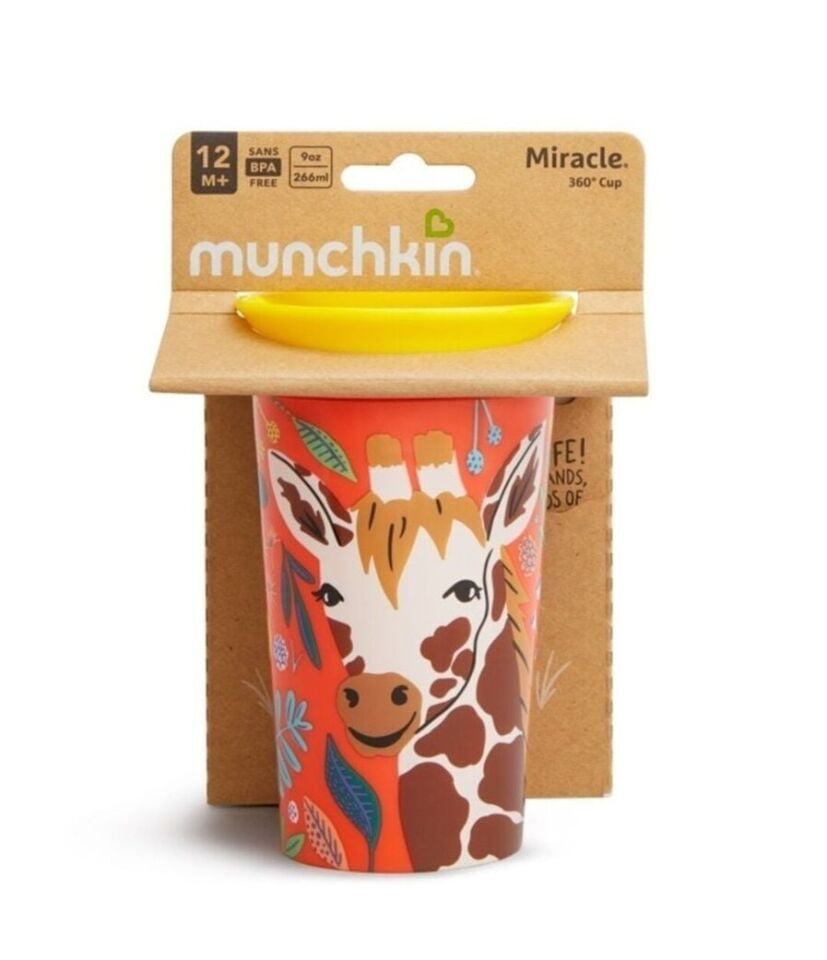 Munchkin Mucize 360° Wildlove Alıştırma Bardağı 12 Ay+ 266 ml Zürafa Zürafa