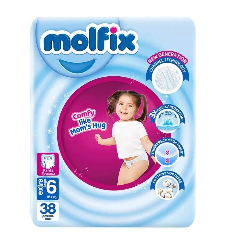 Molfix Külot Bez Jumbo Paket 6 Beden 15+ Kg 38 Adet