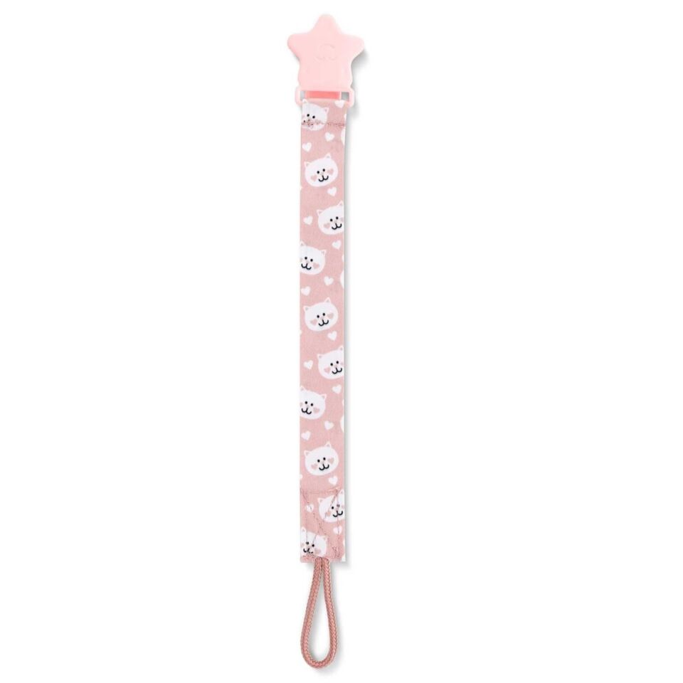 BabyJem Emzik Tutacağı Desenli 427 Pembe Ayıcık Pembe Ayıcık