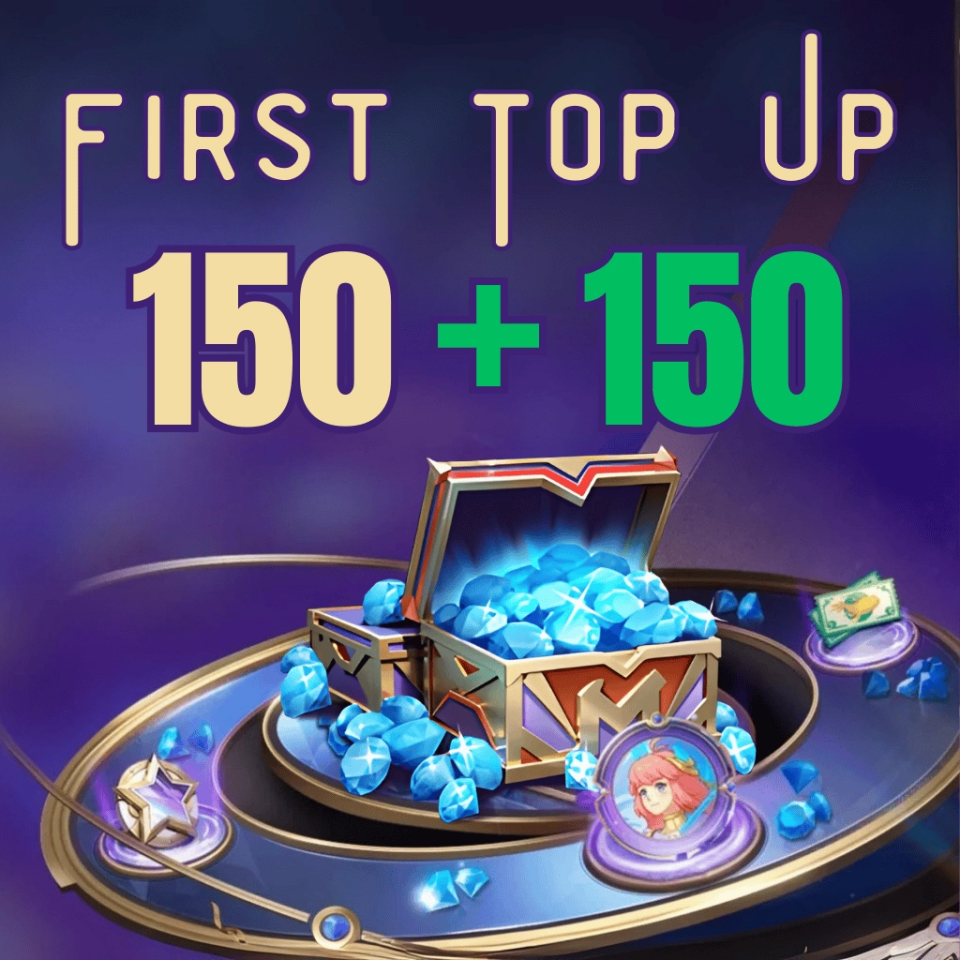 First Top Up 150 + 150 Diamonds