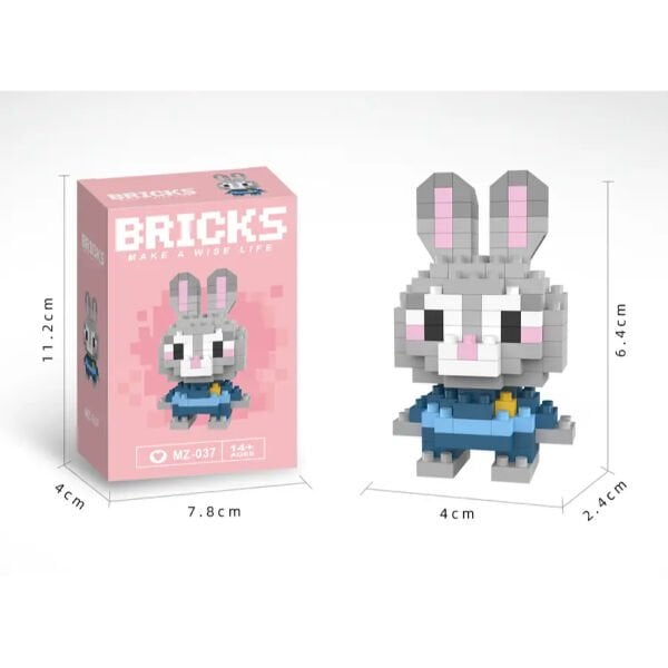 Bricks Zootropolis Judy Hopps Mini Tavşan Lego Figürü