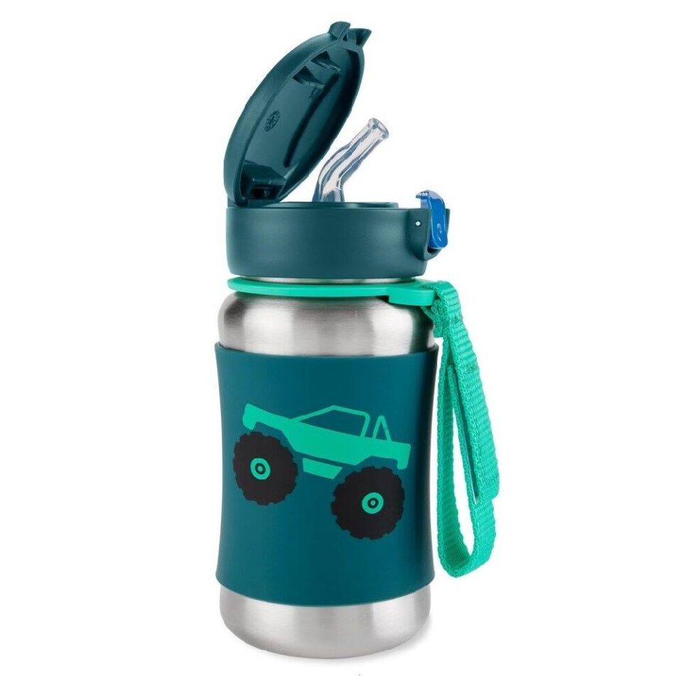 Skip Hop Zoo Pipetli Paslanmaz Çelik Suluk 350 ml Kamyon Kamyon