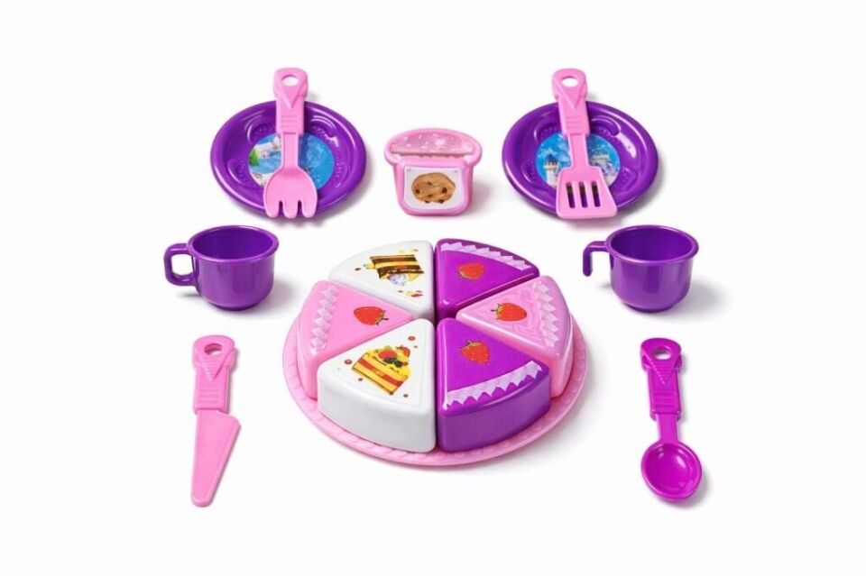 Evcilik Seti - 16 Parça Fincan ve Pasta Seti - SP-918