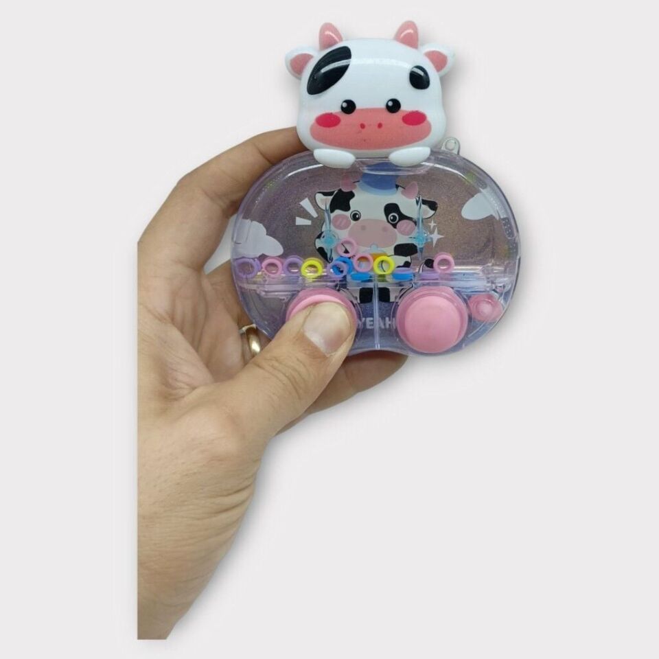 Işıklı Su Oyunu - Halka Geçirme - Fidget Oyun - Siyah İnek