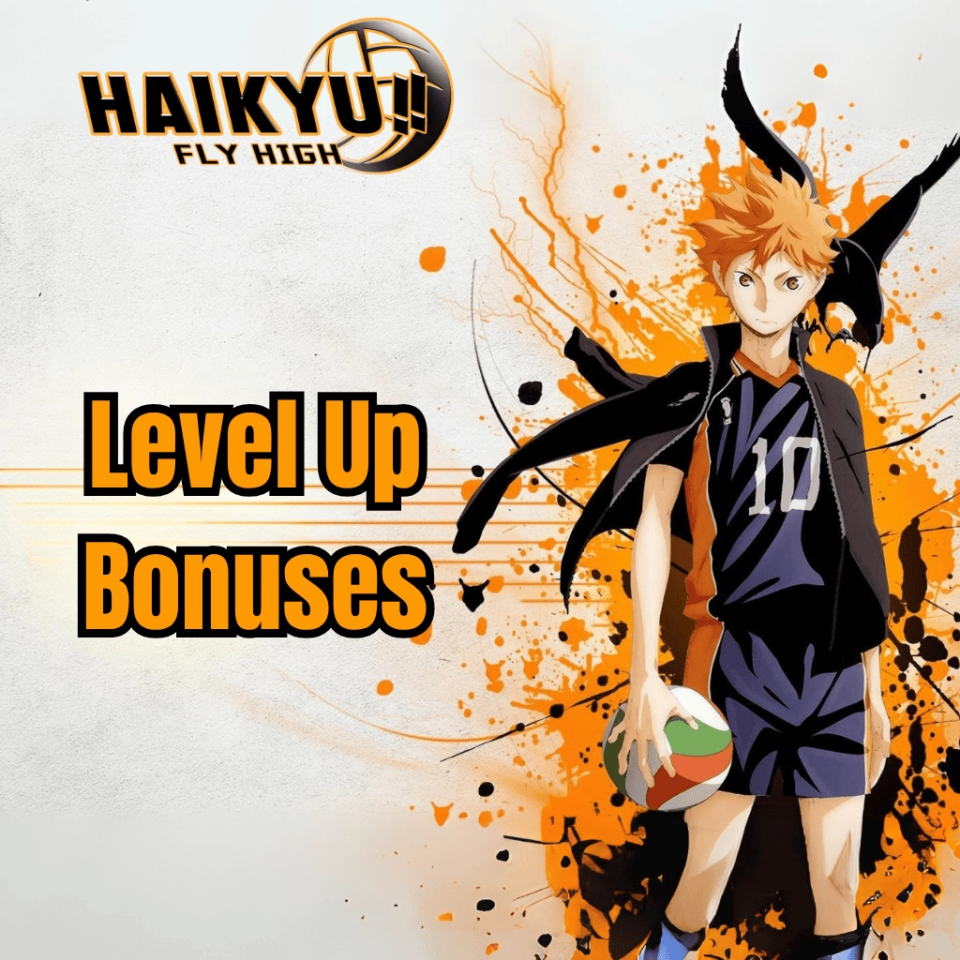 HAIKYU!! FLY HIGH Level Up Bonuses