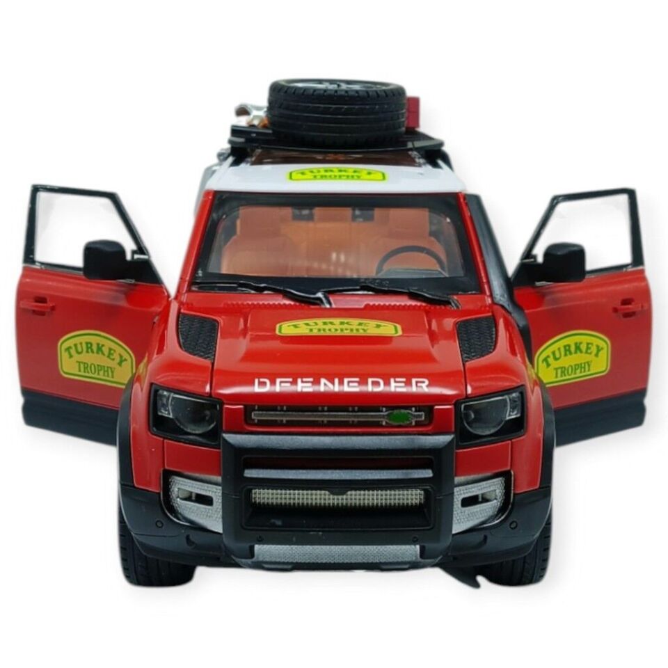 Model Araçlar - Metal Sesli Off-Road Araba 22 cm - Kırmızı