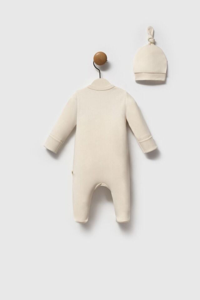 Moi Noi My Bear Şapkalı Tulum MNB1296 Ekru