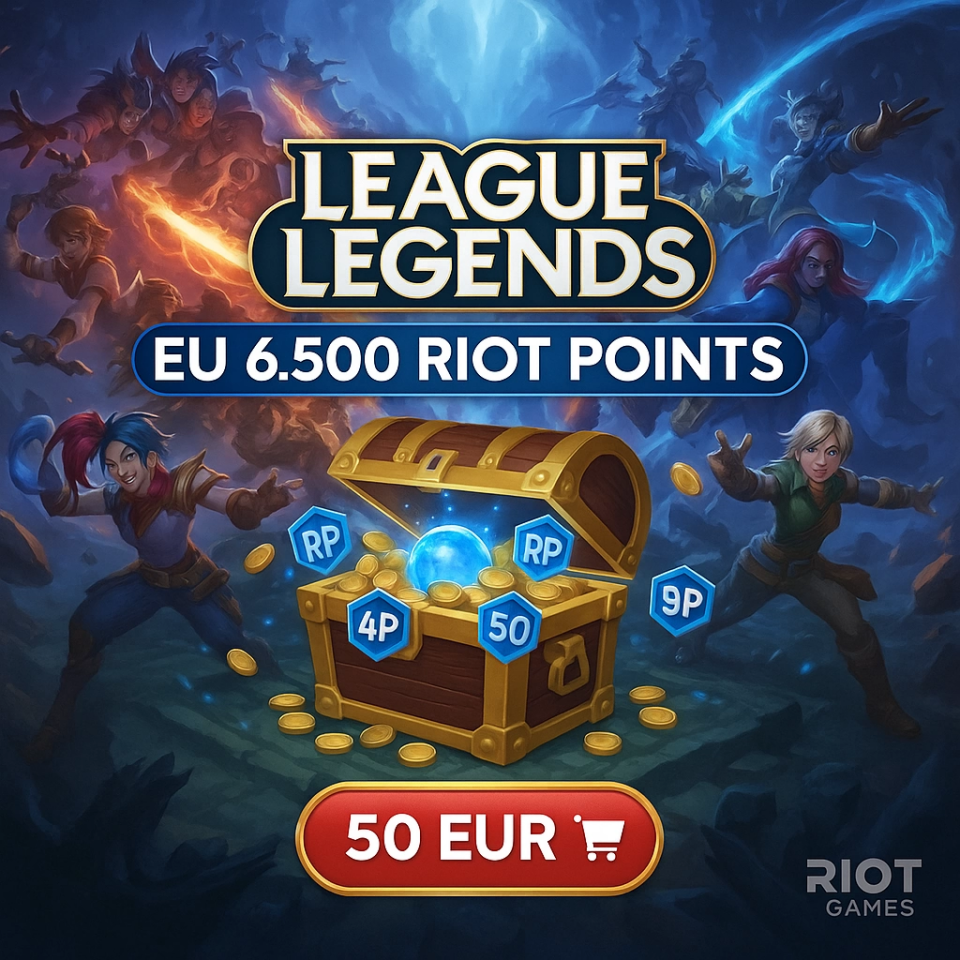LoL 6500 RP EU West 50 EUR